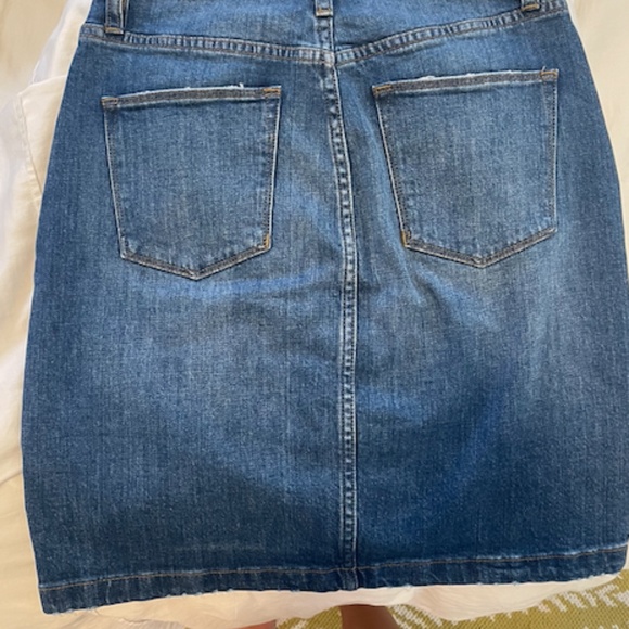J. Crew Denim Button-Up Mini/Midi Skirt- Size 27 - Picture 7 of 9